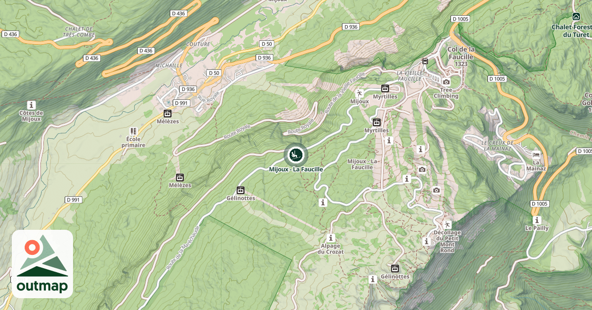 Map of Mijoux - La Faucille