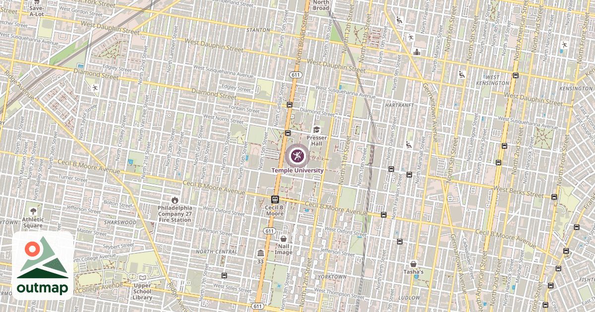 Map of Temple University
