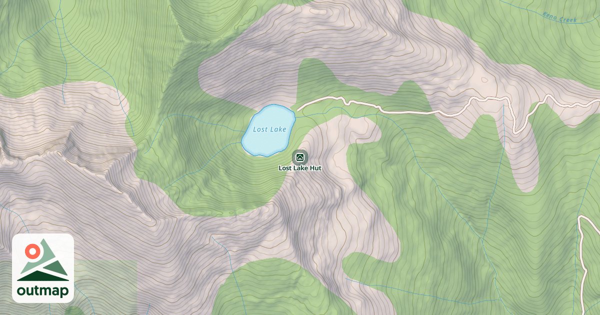 Map of Lost Lake Hut