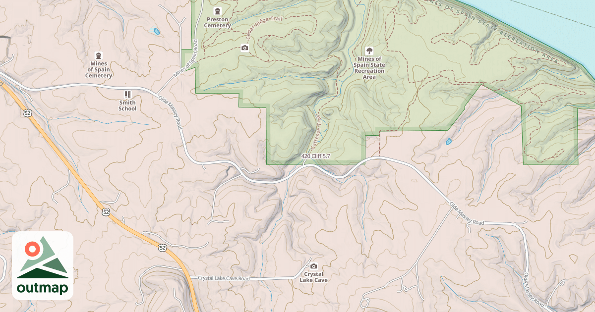 Map of 420 Cliff