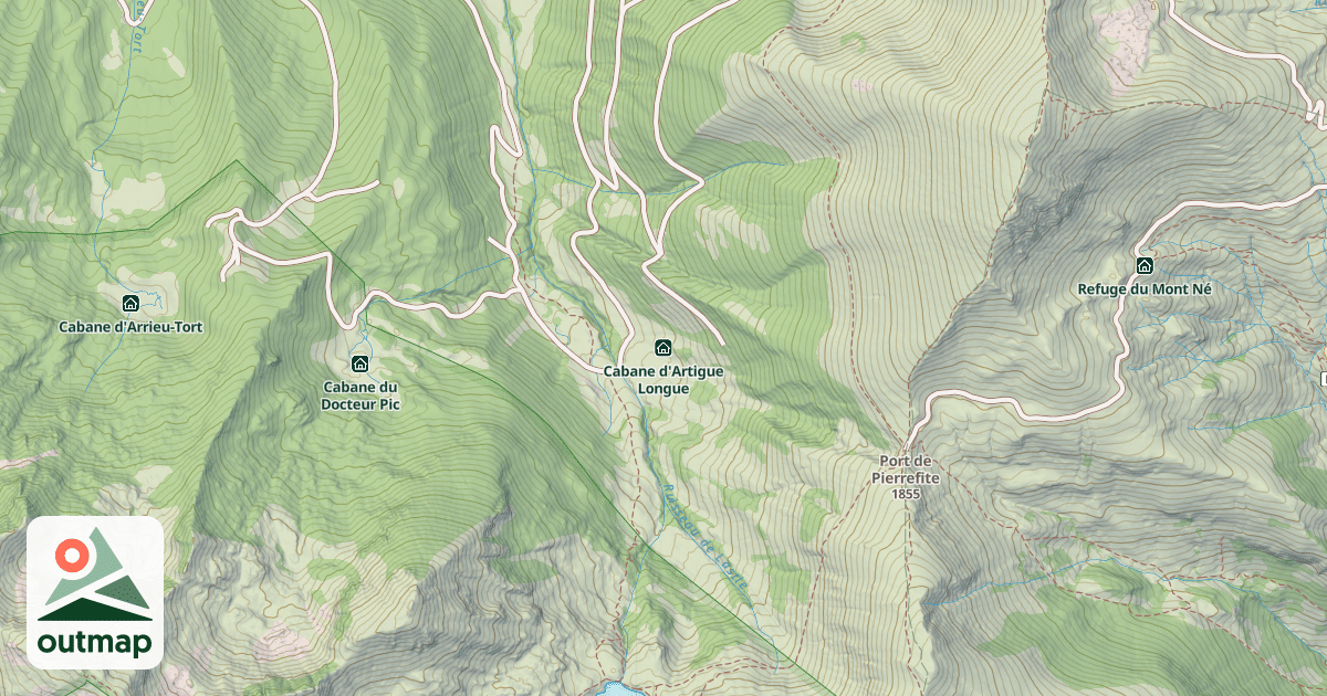 Map of Cabane d'Artigue Longue