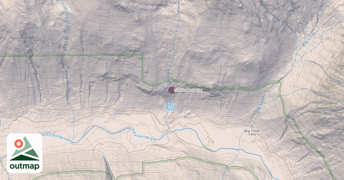 Map of Climbing Route Top