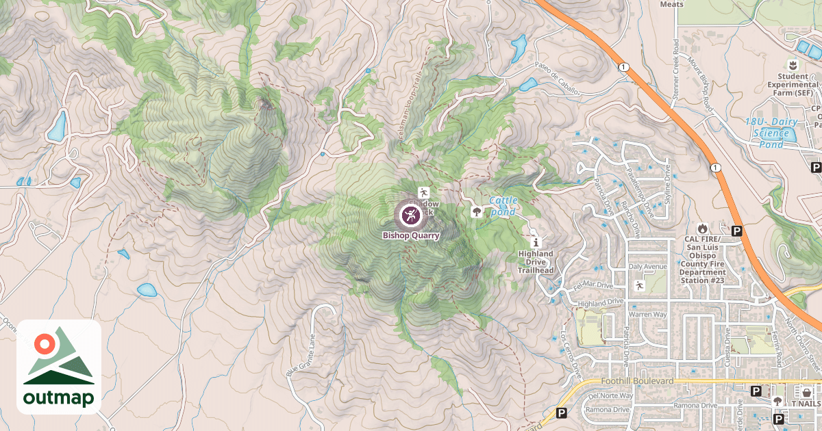 Map of Bishop Quarry