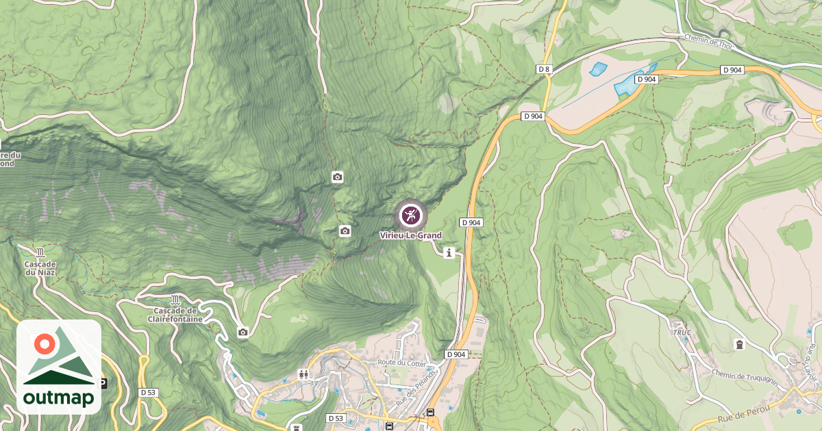 Map of Virieu-Le-Grand