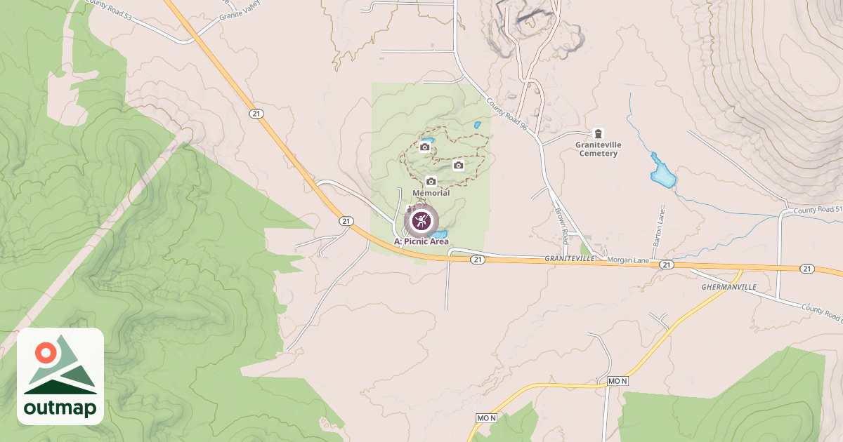Map of A: Picnic Area