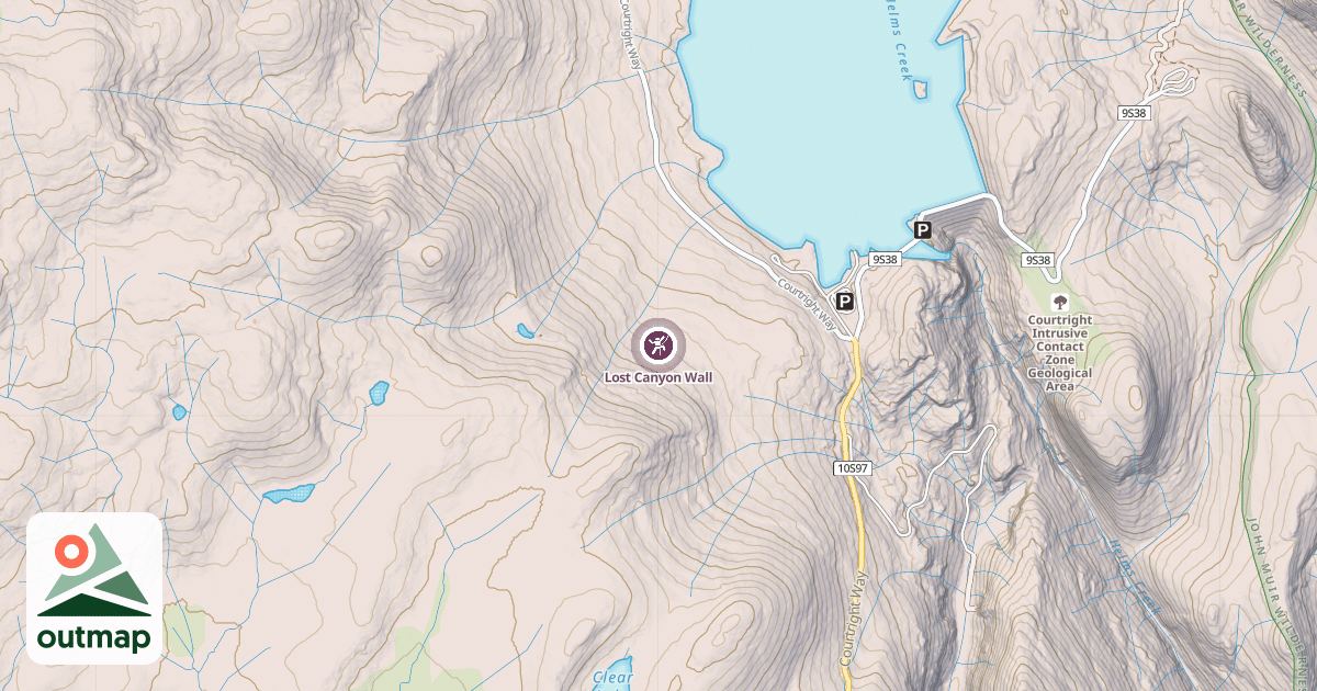 Map of Lost Canyon Wall