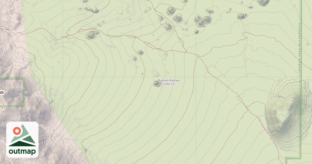 Map of Buttress Buttress Golly