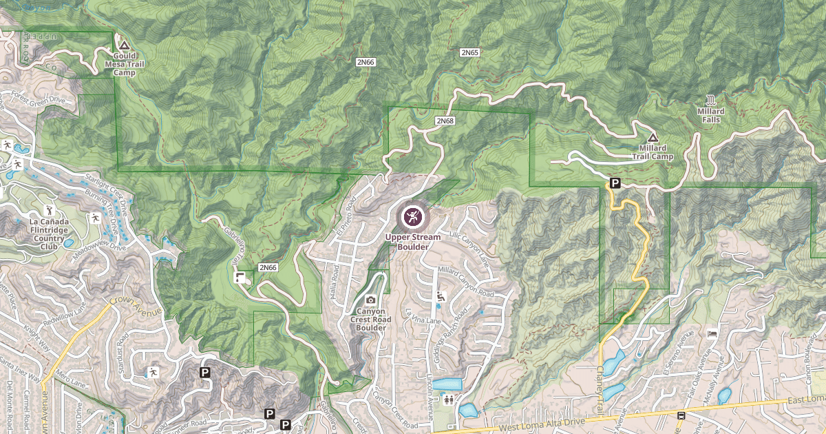 Map preview of Upper Stream Boulder