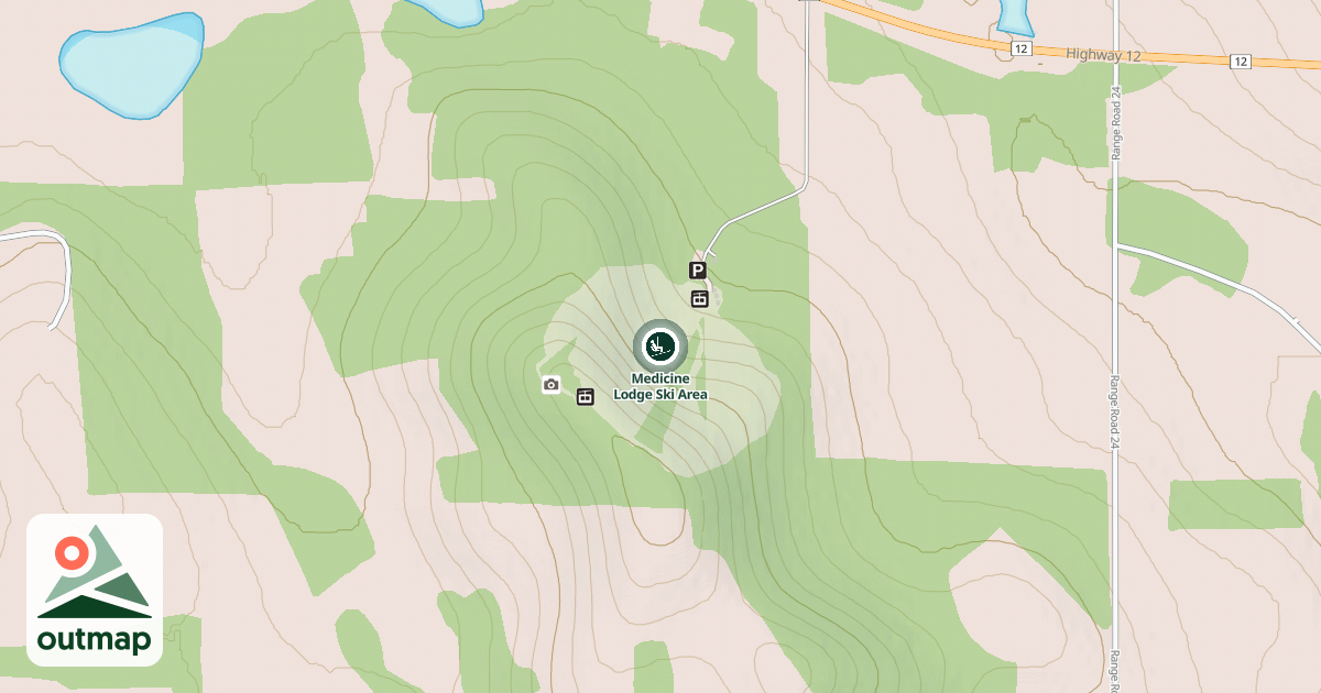 Map of Medicine Lodge Ski Area