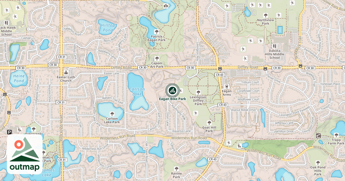 Map of Eagan Bike Park