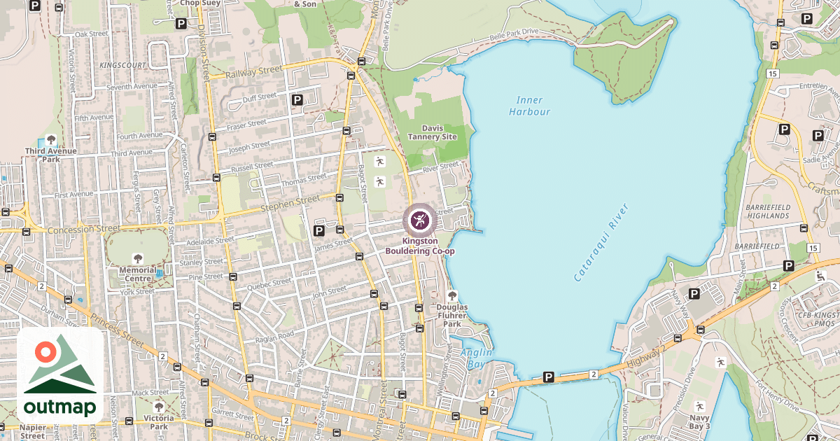 Map of Kingston Bouldering Co-op