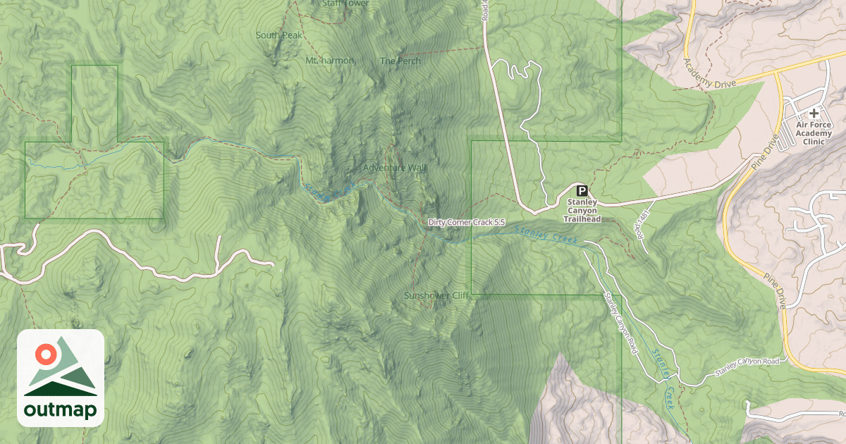Map of Dirty Corner Crack