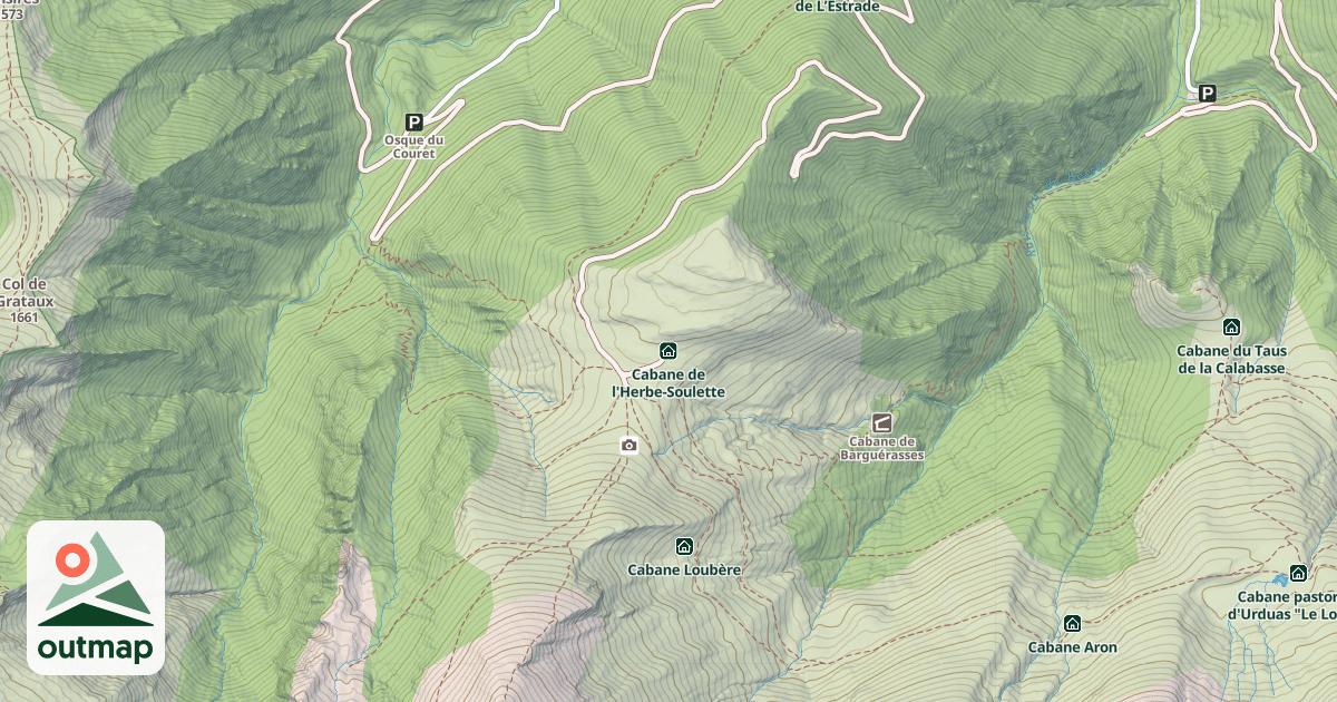 Map of Cabane de l'Herbe-Soulette