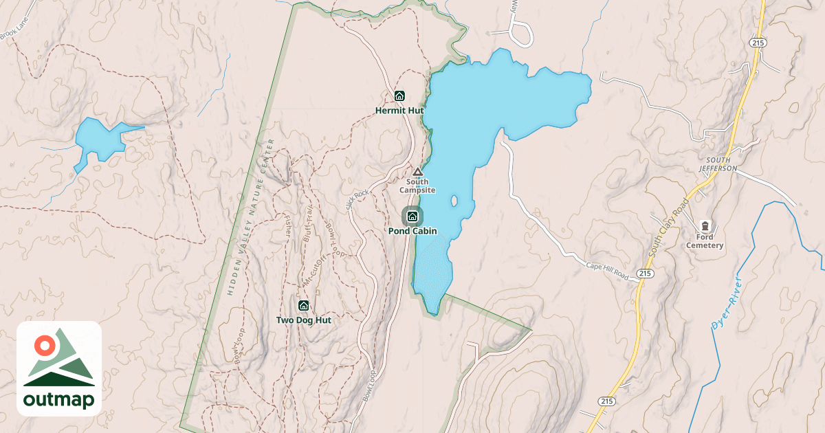 Map of Pond Cabin