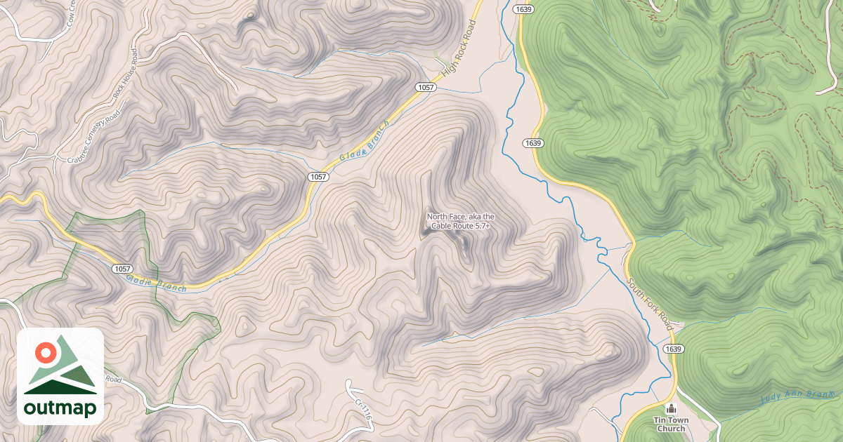 Map of North Face, aka the Cable Route