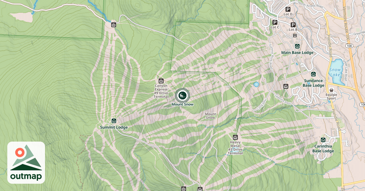 Map of Mount Snow