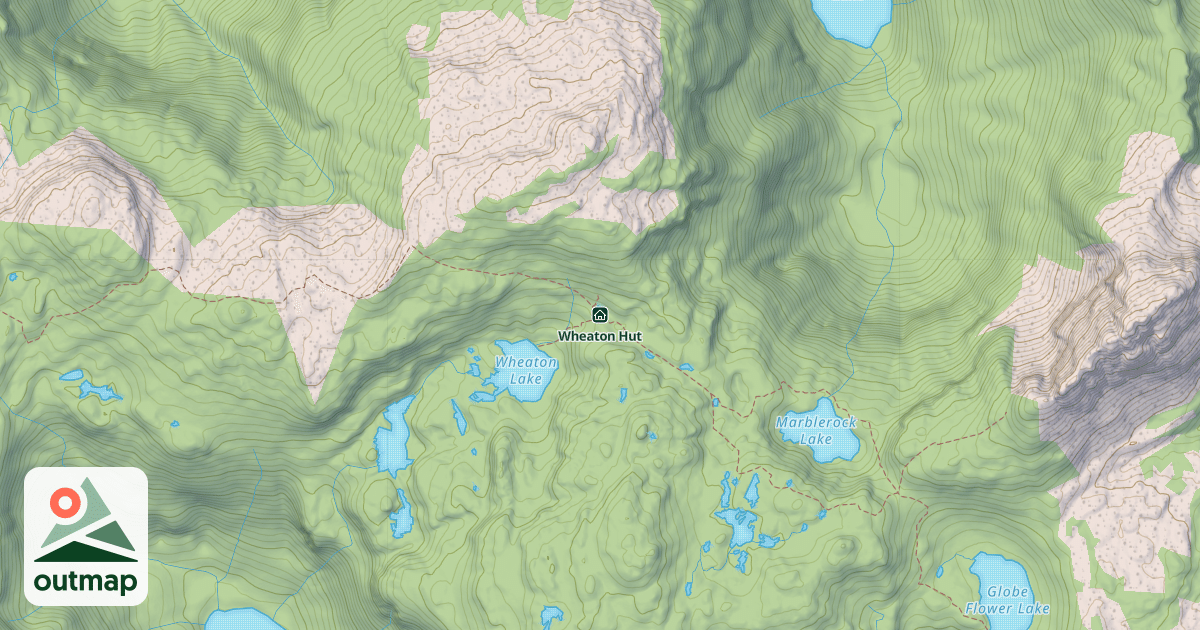 Map of Wheaton Hut