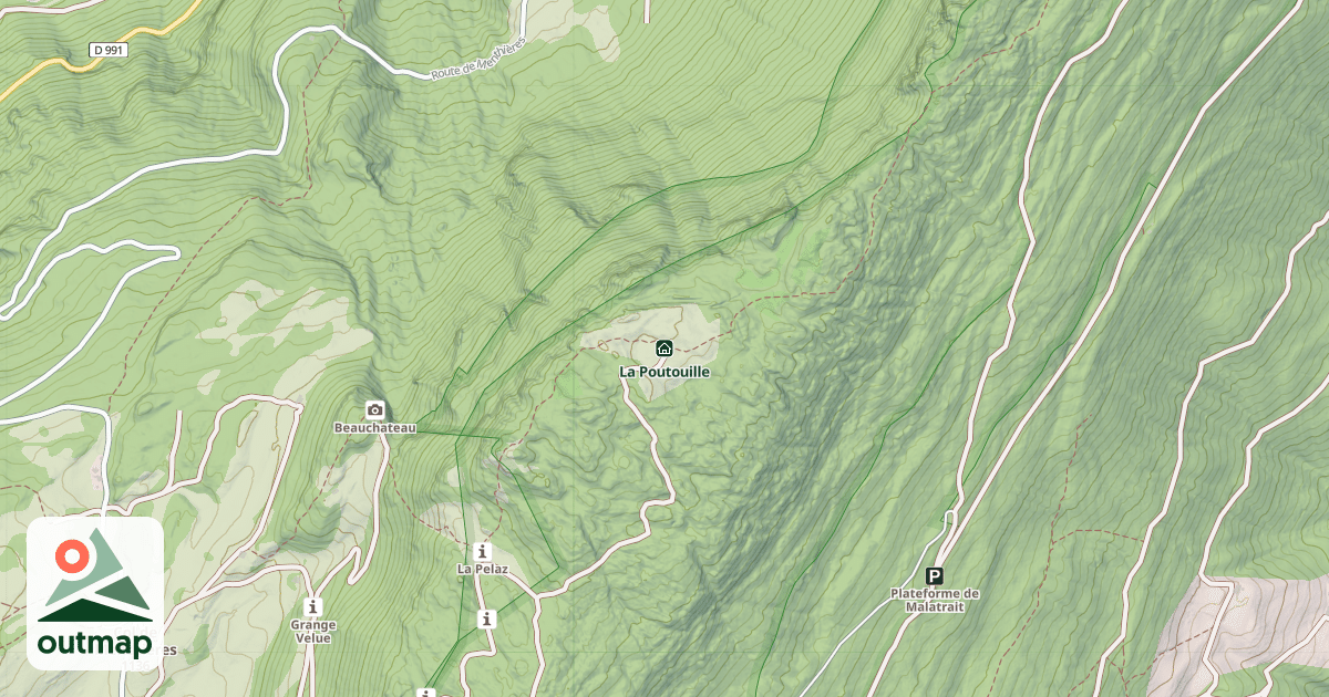 Map of La Poutouille
