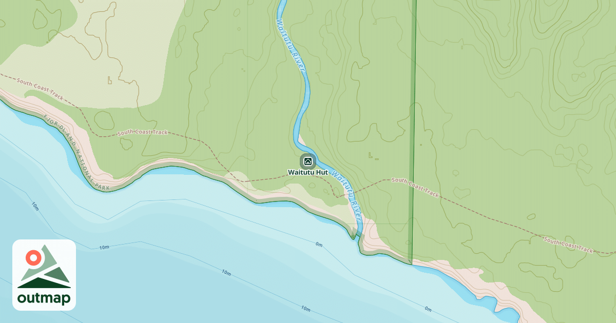 Map of Waitutu Hut