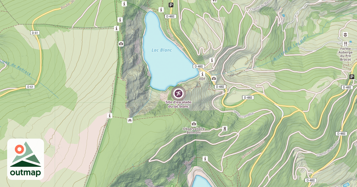 Map of Site d'escalade du lac blanc