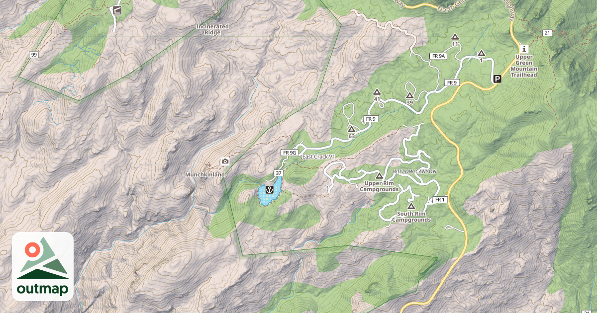 Map of East Crack