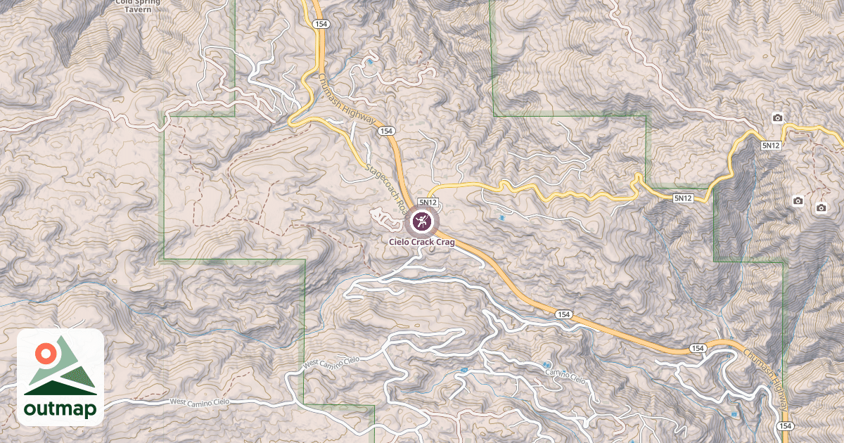 Map of Cielo Crack Crag