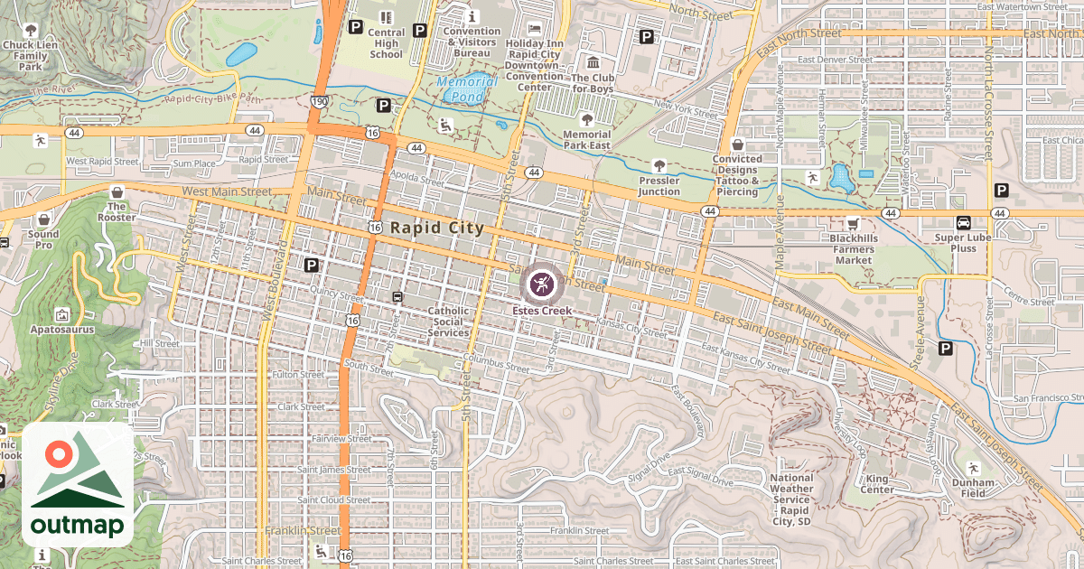 Map of Estes Creek
