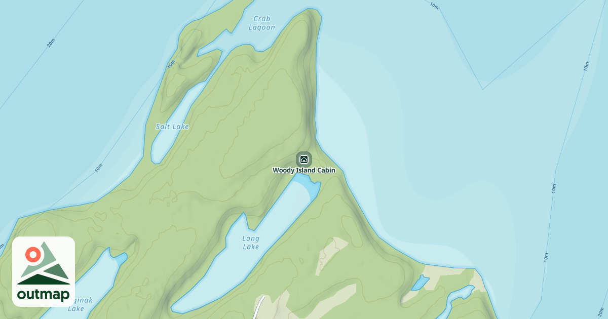 Map of Woody Island Cabin