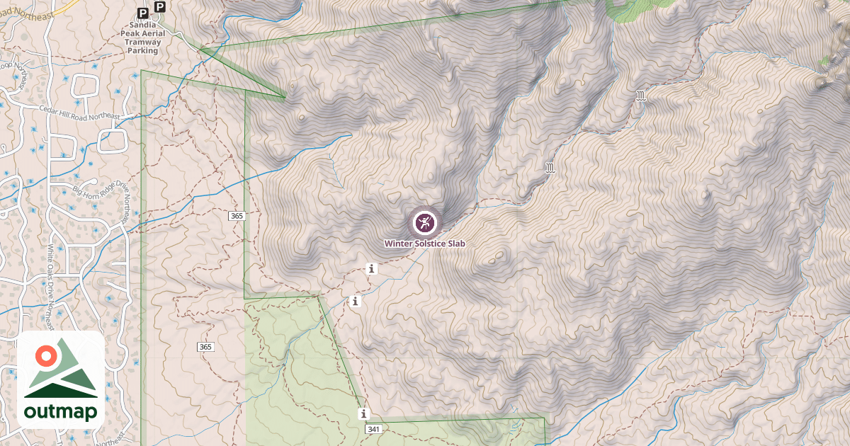 Map of Winter Solstice Slab