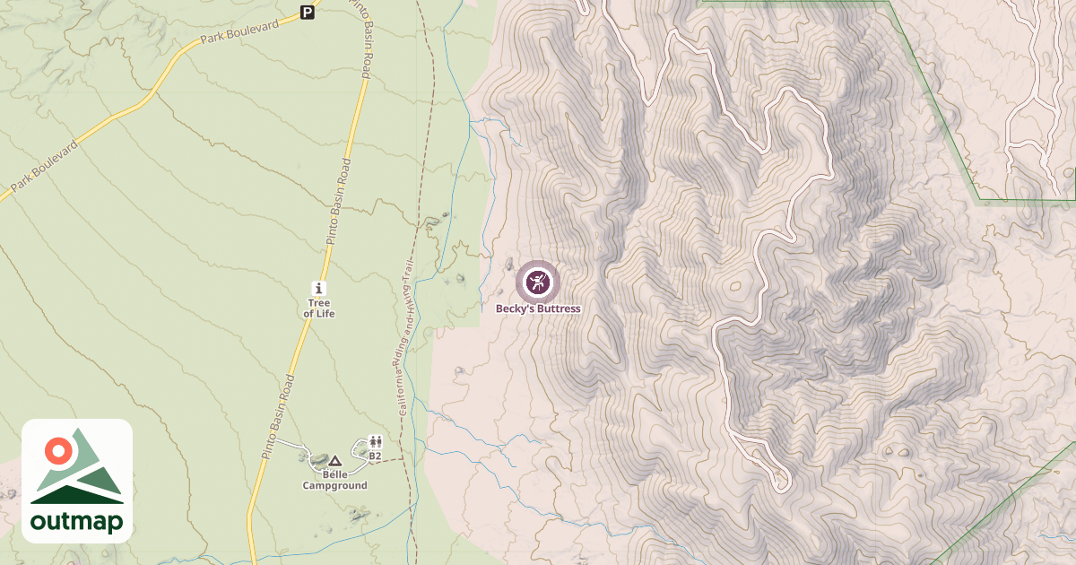 Map of Becky's Buttress