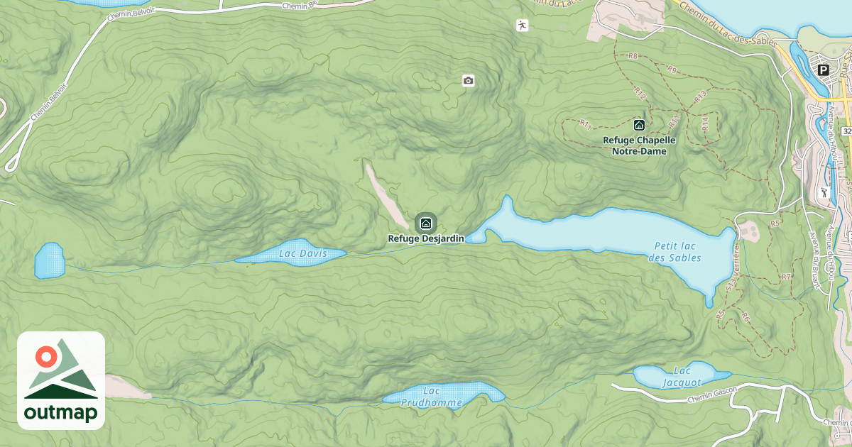 Map of Refuge Desjardin
