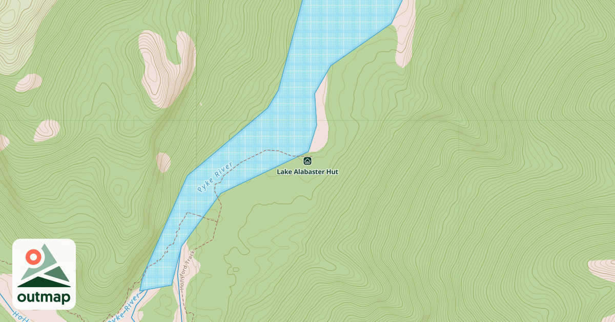 Map of Lake Alabaster Hut