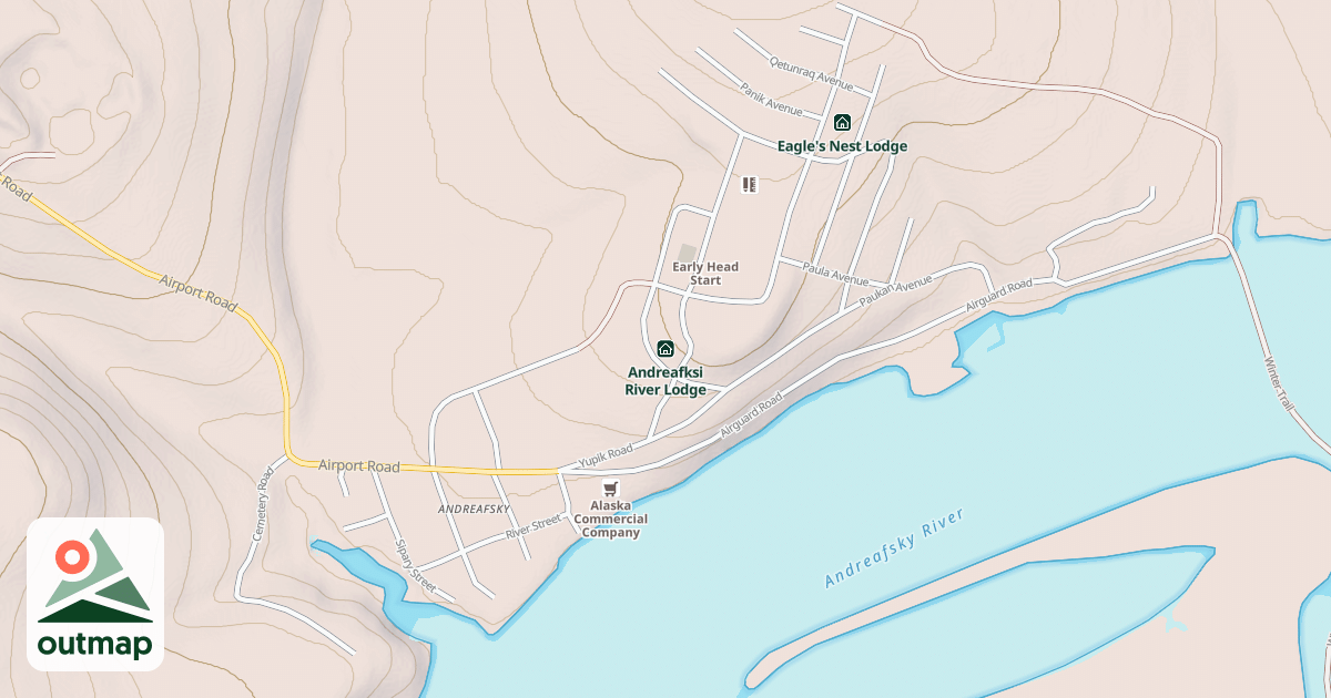Map of Andreafksi River Lodge