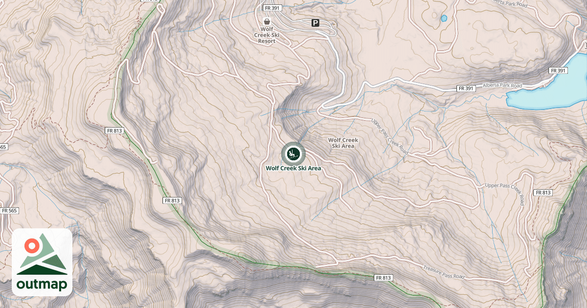 Map of Wolf Creek Ski Area