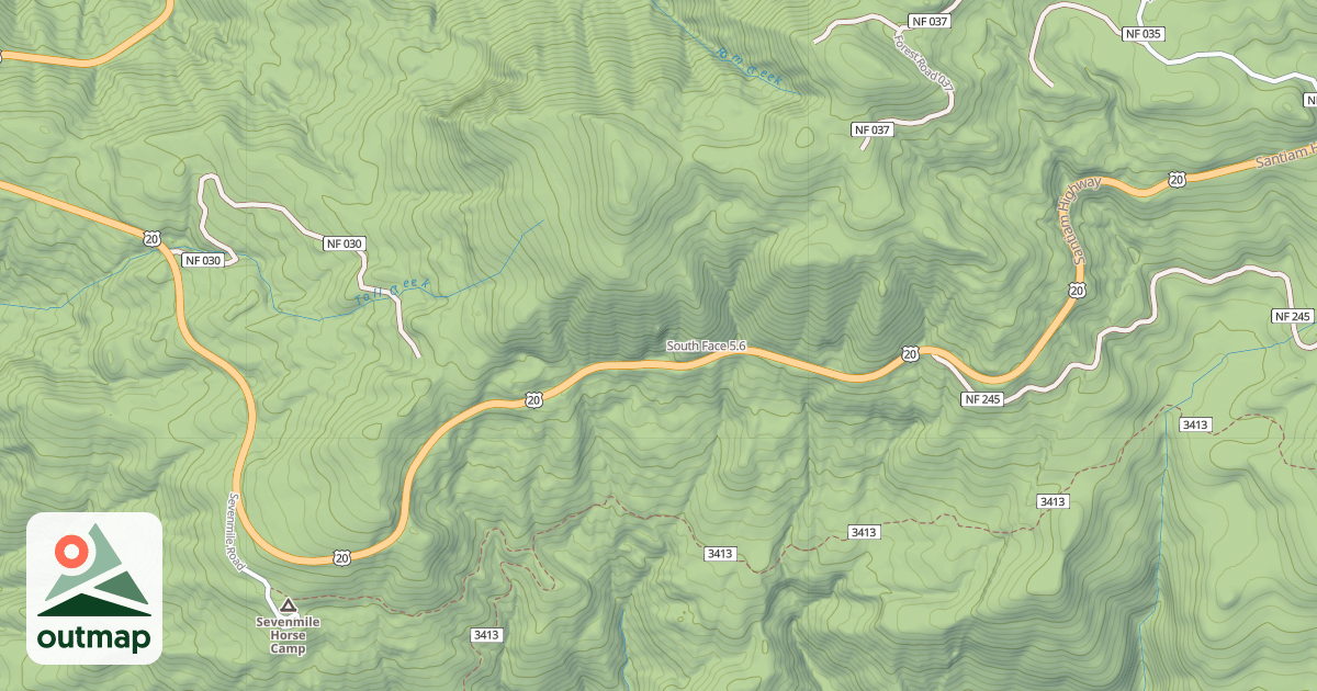 Map of South Face