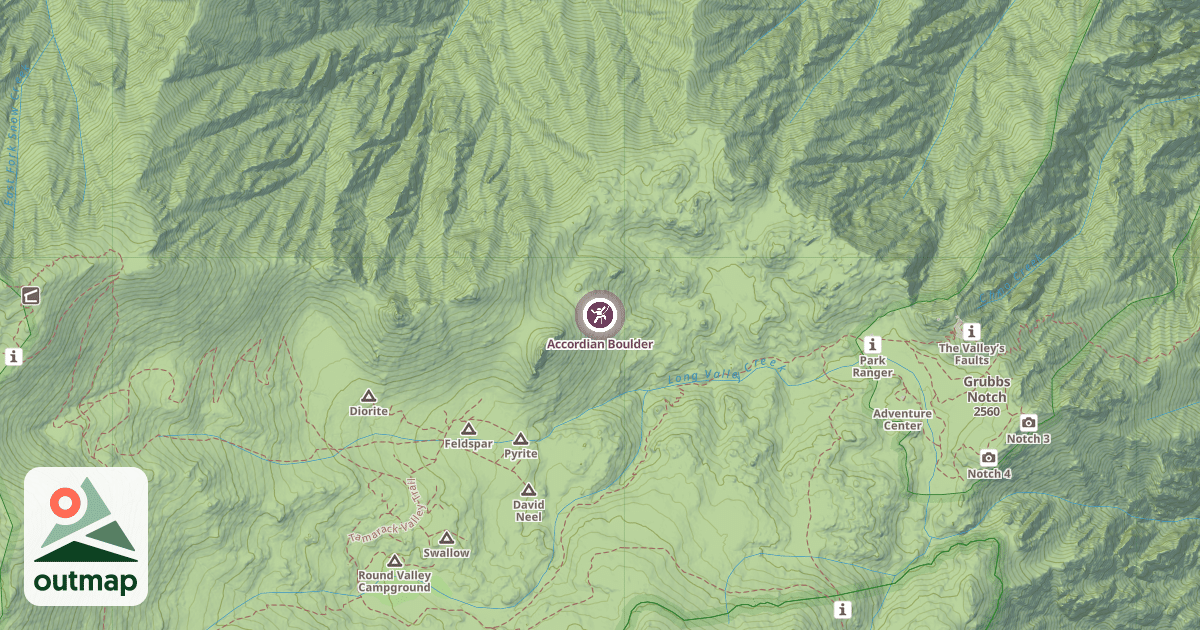 Map of Accordian Boulder