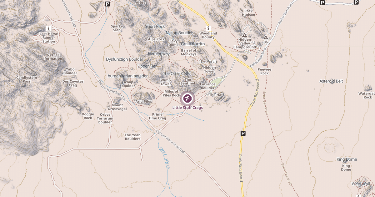 Map preview of Little Stuff Crags