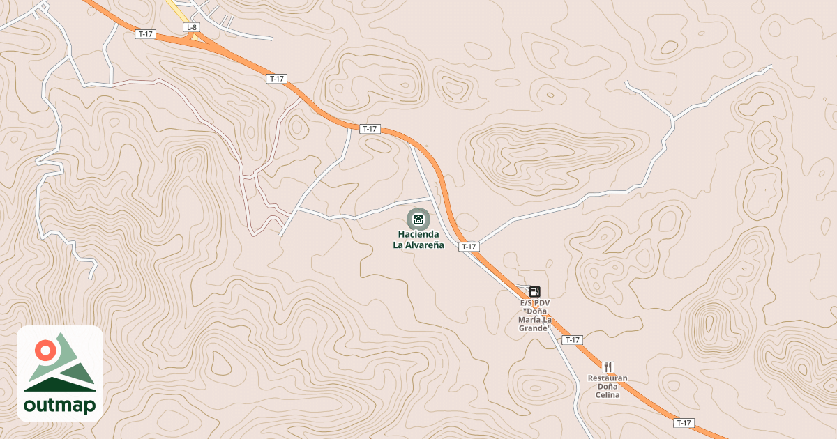 Map of Hacienda La Alvareña
