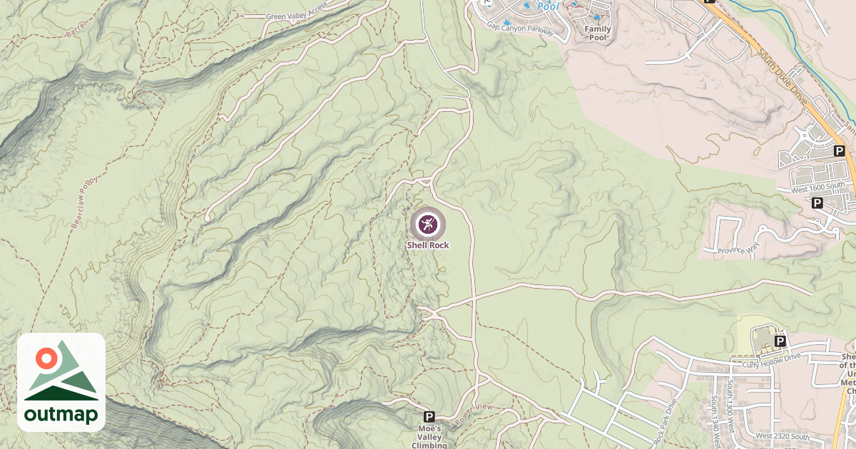 Map of Shell Rock