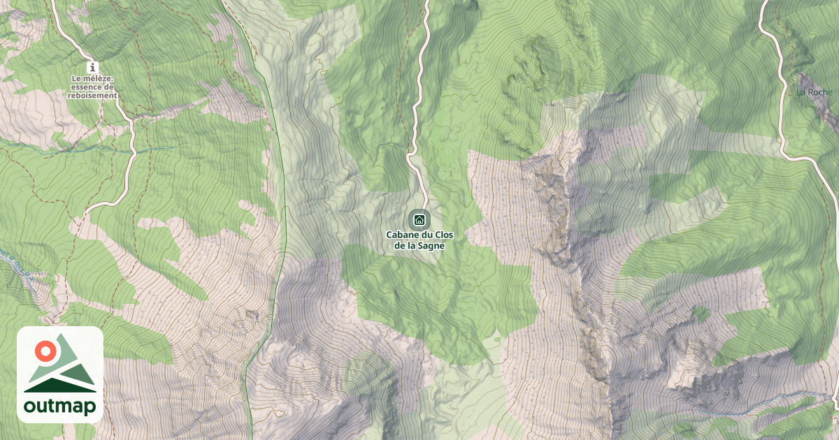 Map of Cabane du Clos de la Sagne