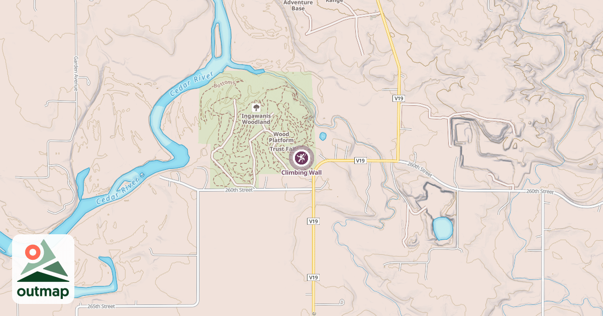 Map of Climbing Wall
