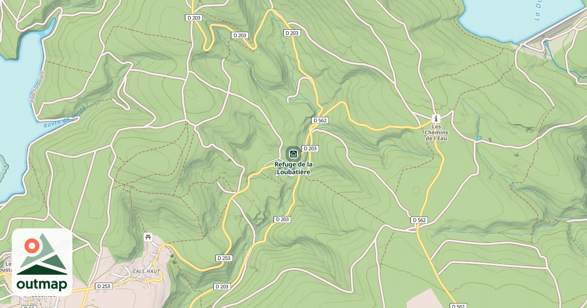Map of Refuge de la Loubatière
