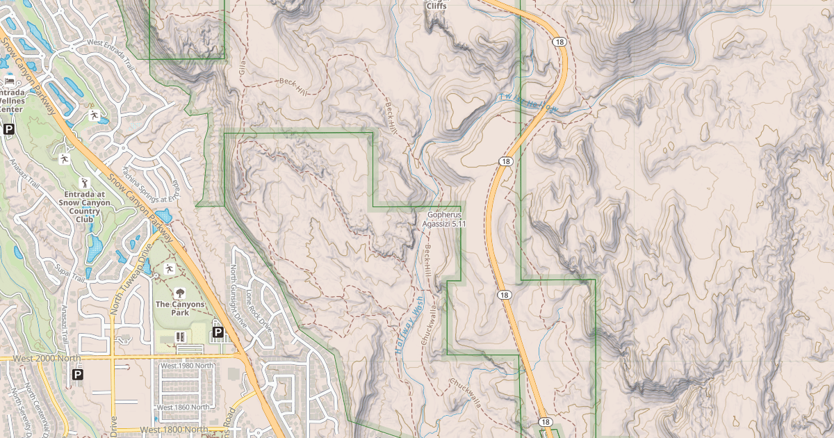 Map preview of Gopherus Agassizi