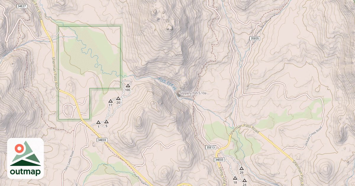 Map of Slippery fish
