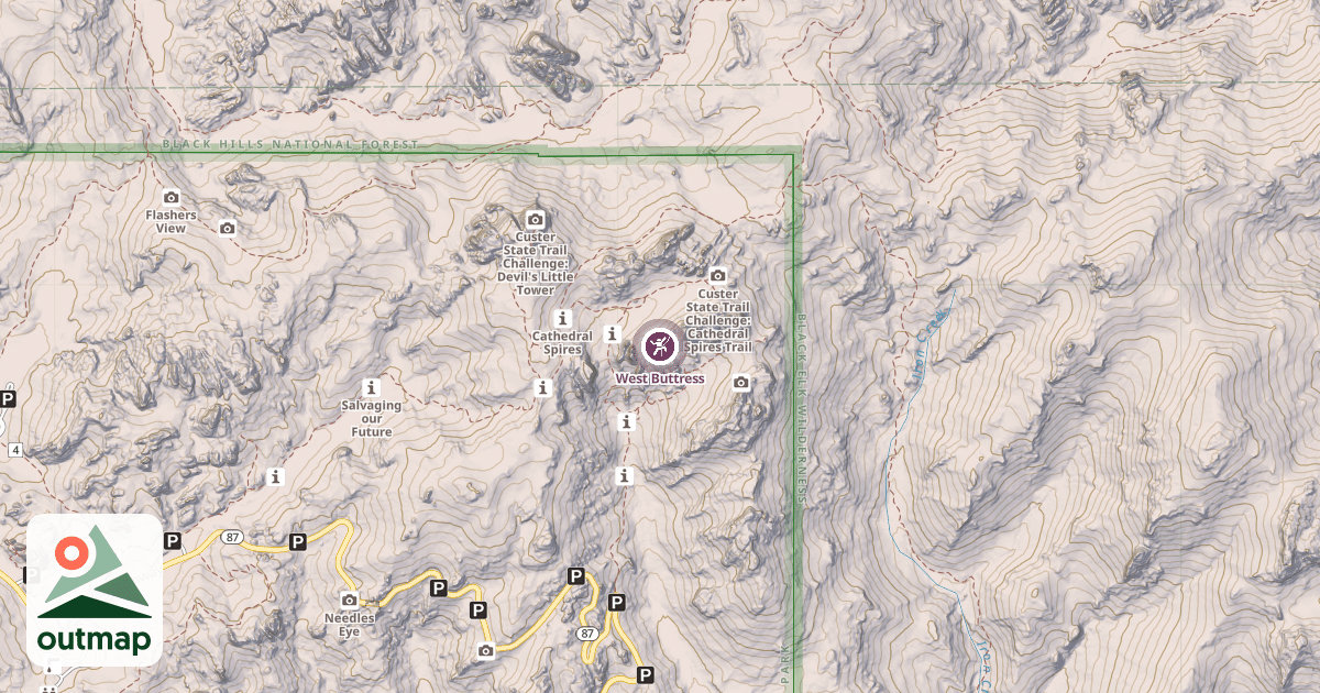 Map of West Buttress
