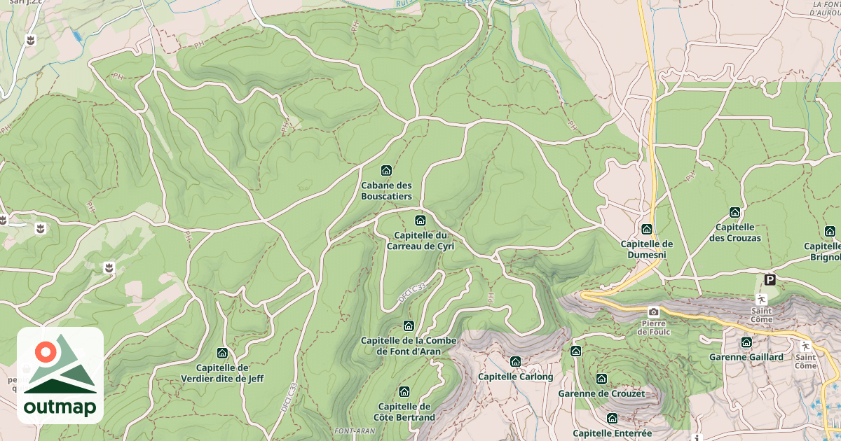 Map of Capitelle du Carreau de Cyri