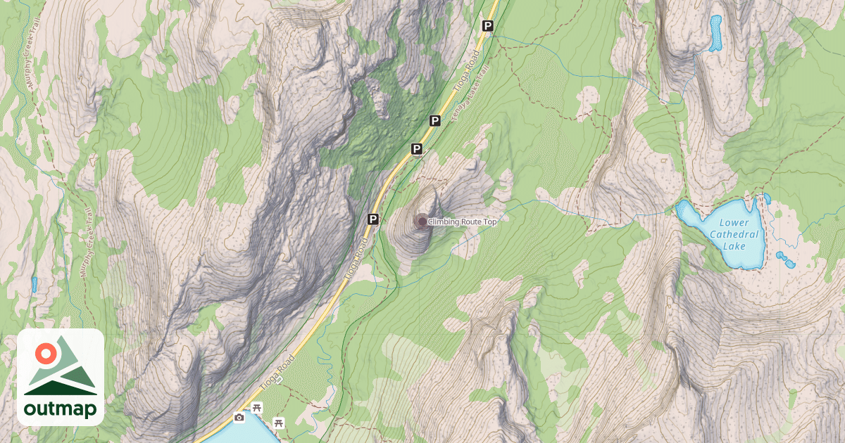 Map of Climbing Route Top