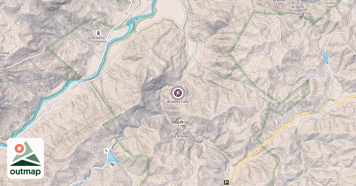 Map of Bradley Falls