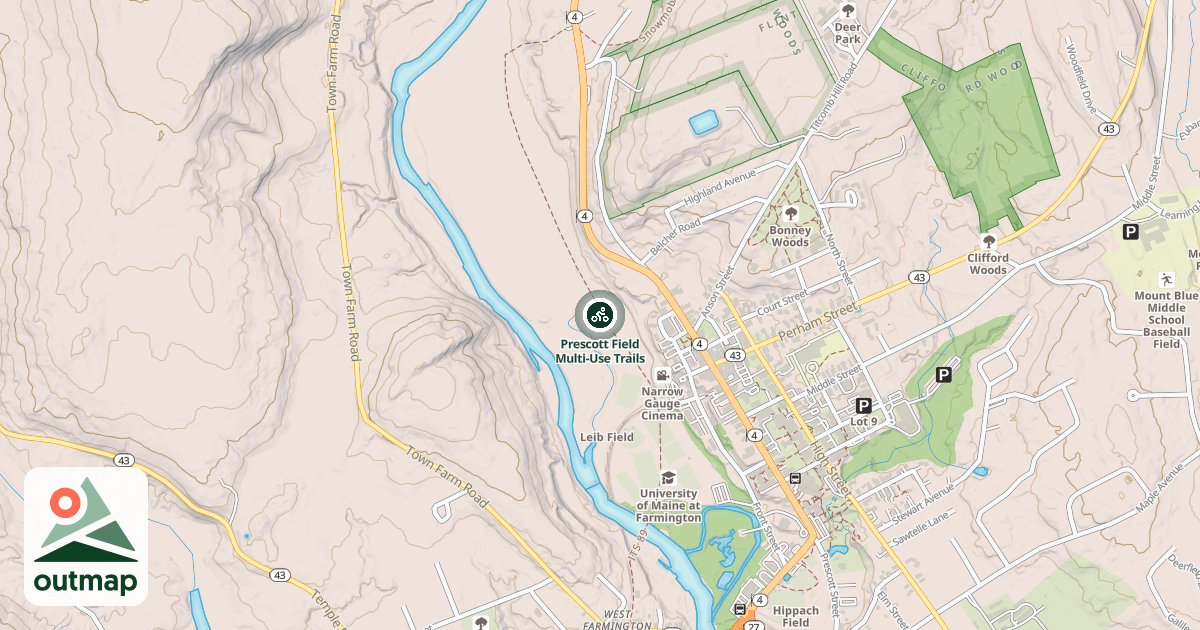 Map of Prescott Field Multi-Use Trails