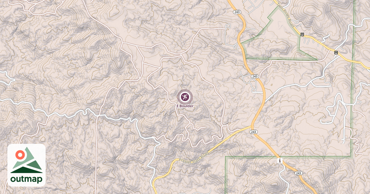 Map of E Boulder